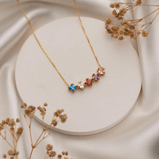 Family bar pendant worn on the neck