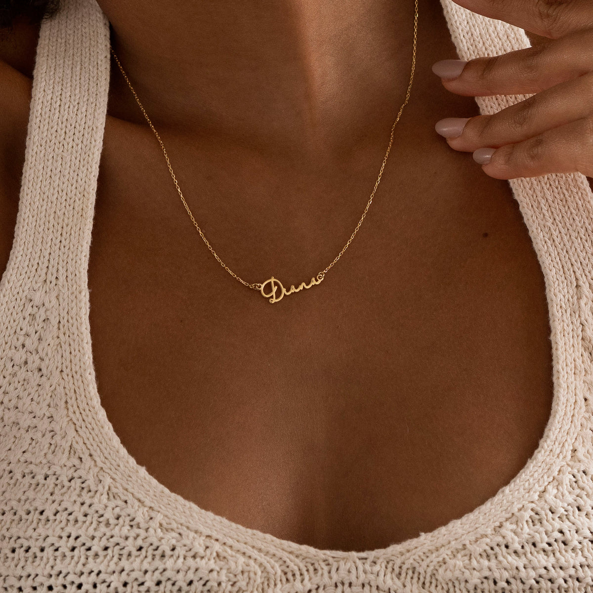 Personalized gold name necklace – view 6