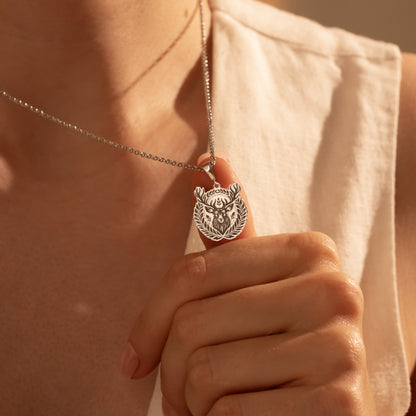 Nature-inspired deer pendant styled for everyday wear