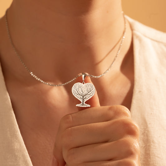 Detailed Tree of Life necklace close-up