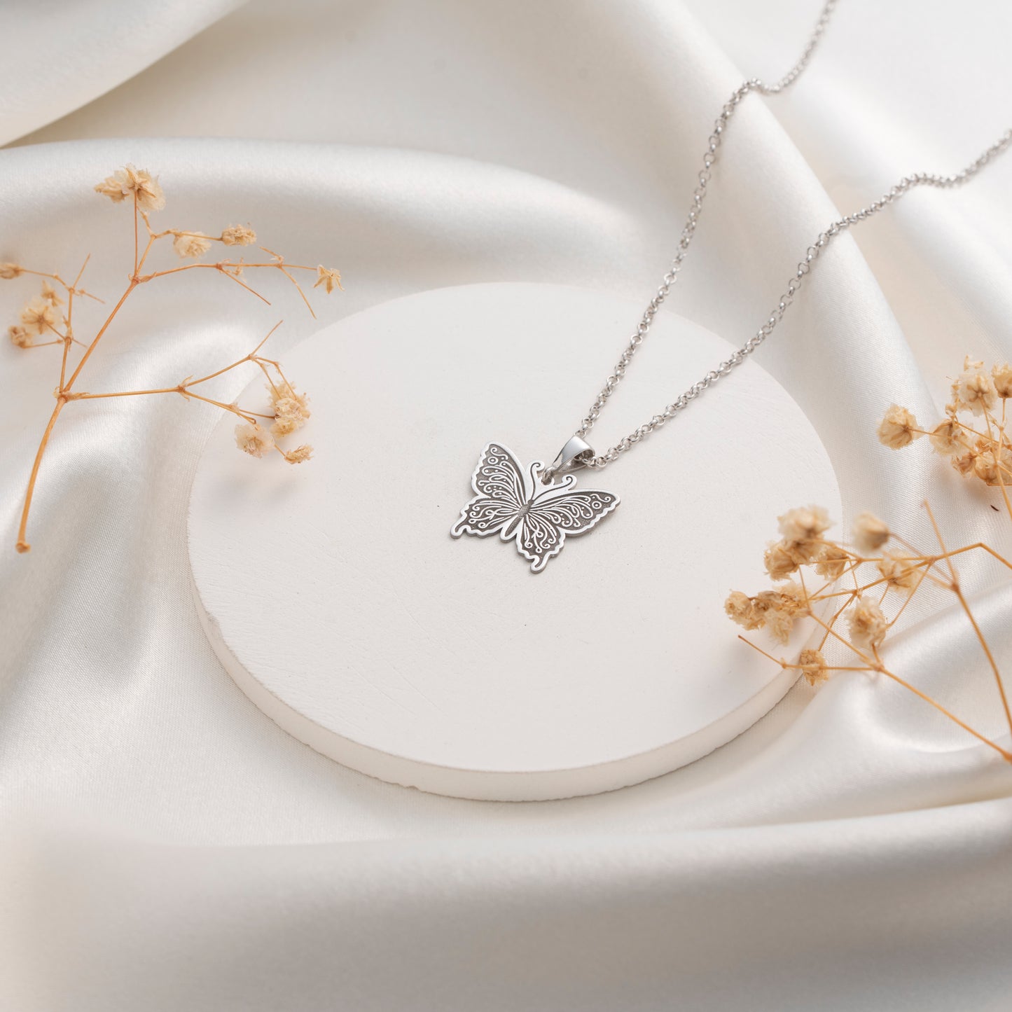Butterfly pendant necklace for women