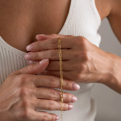 Gold Chain Bracelet – Minimalist Dainty Link Bracelet