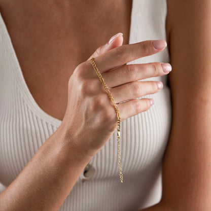 Gold Chain Bracelet – Minimalist Dainty Link Bracelet