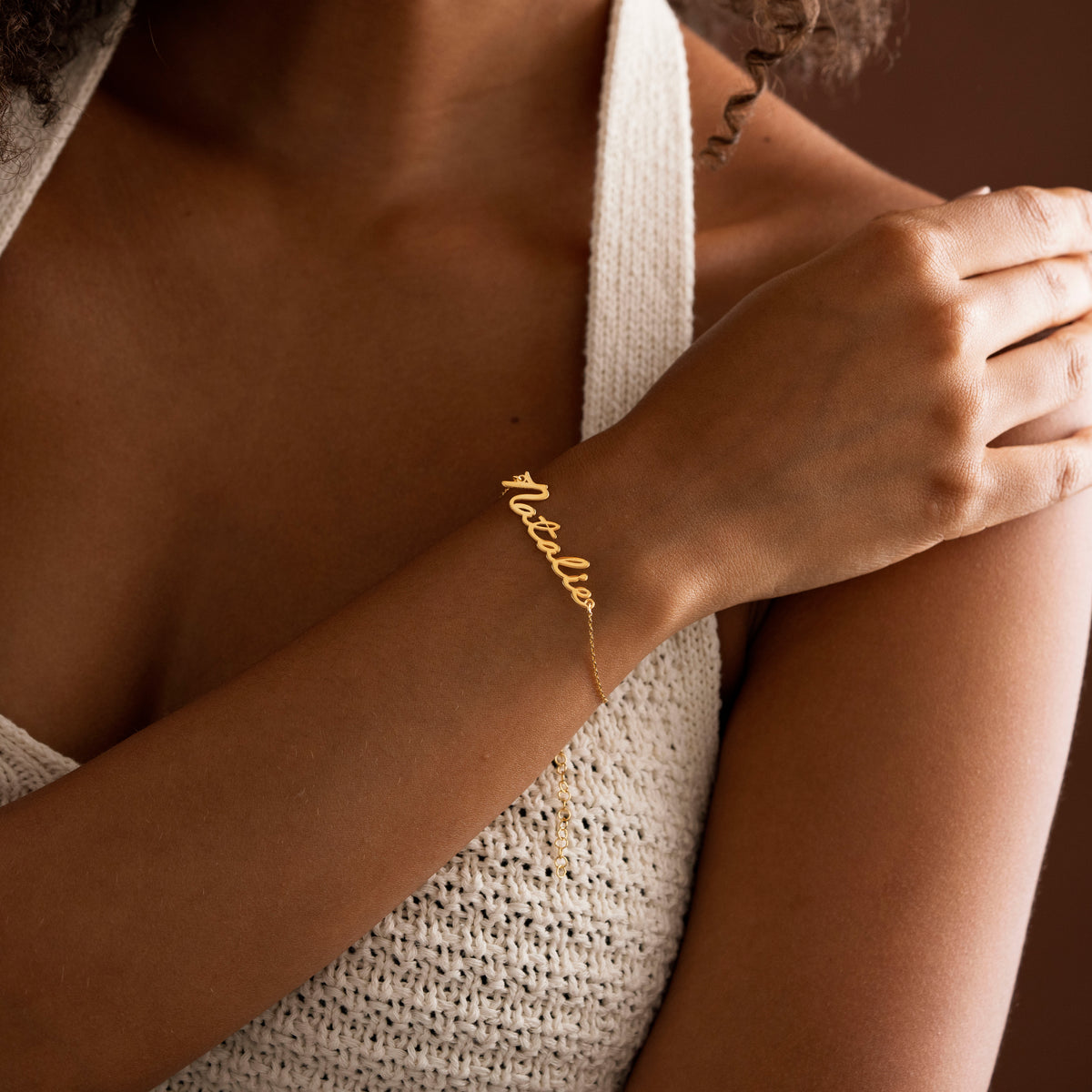 Personalized name bracelet by Tiger XL Jewelry – view 7