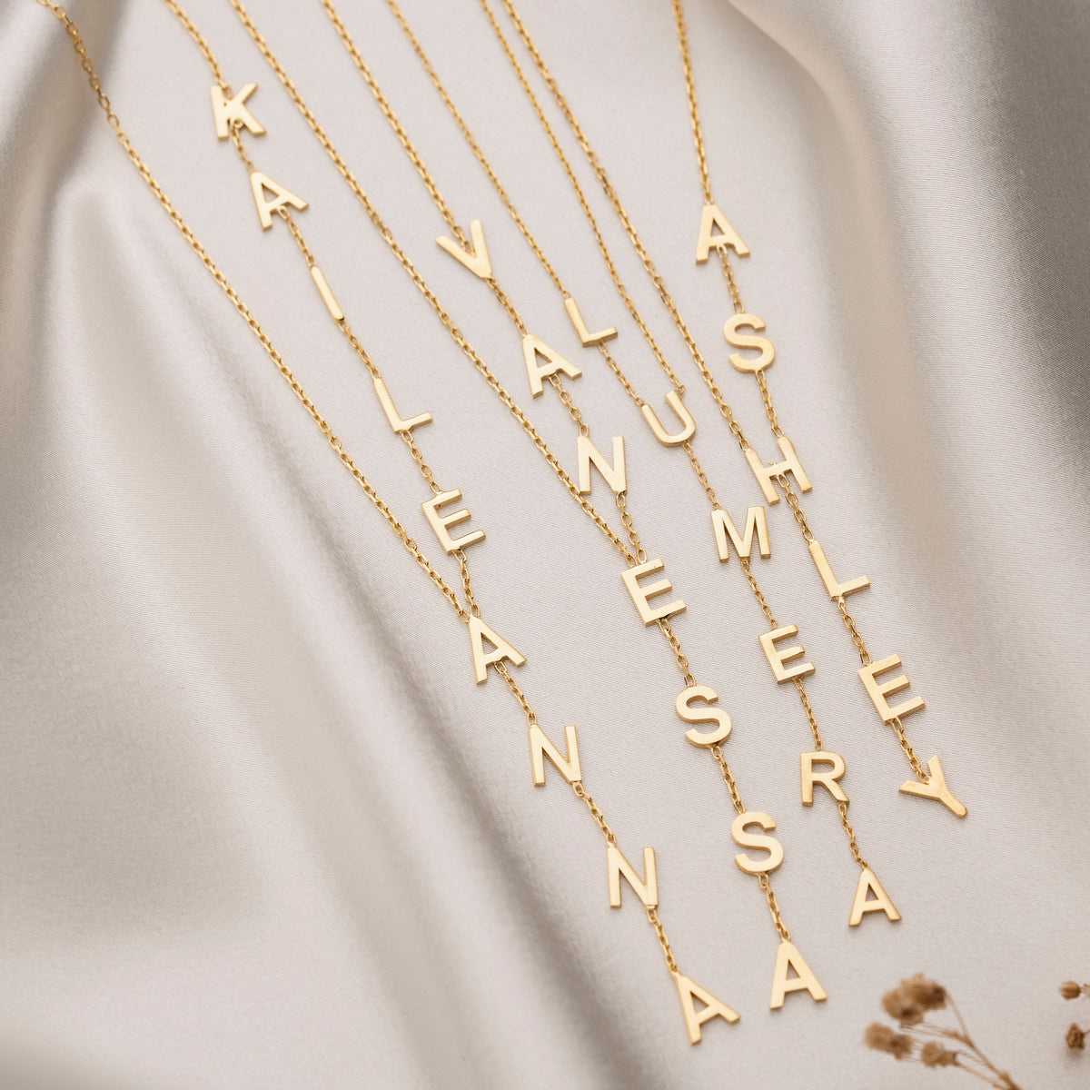 Personalized initial necklace with custom letters