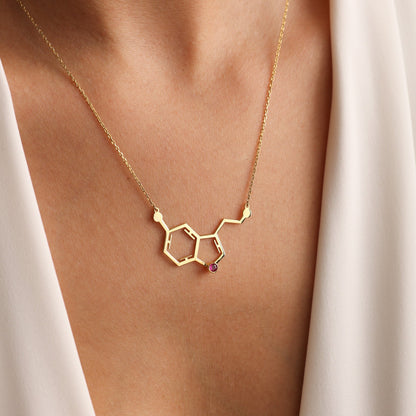 Chemistry molecule pendant close up