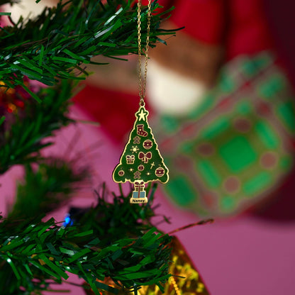 Custom Christmas tree pendant close view