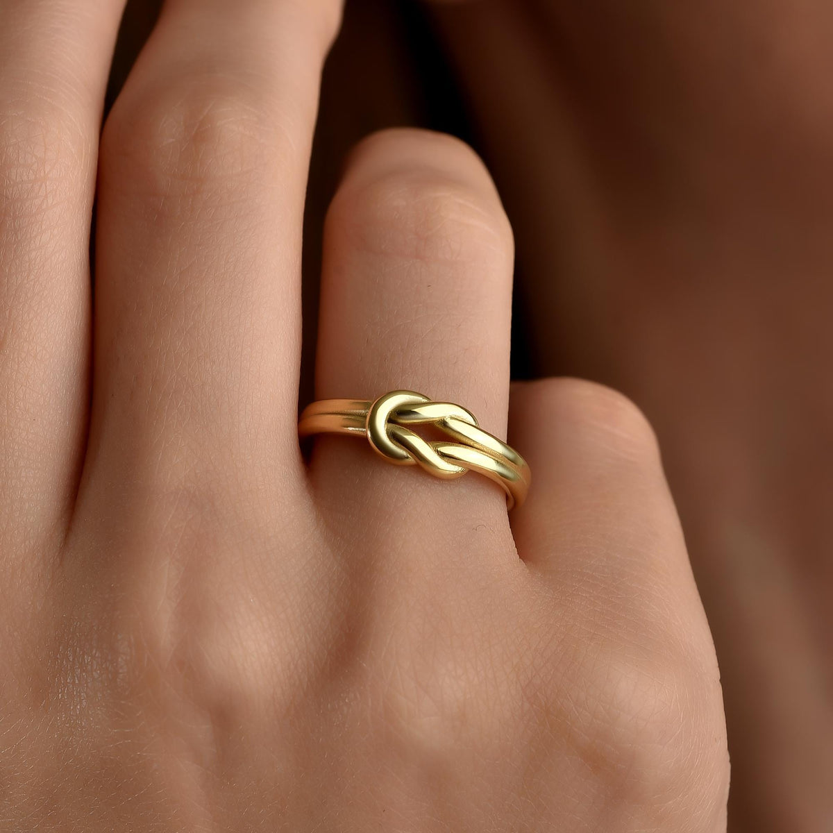 Sailor knot ring in sterling silver finish