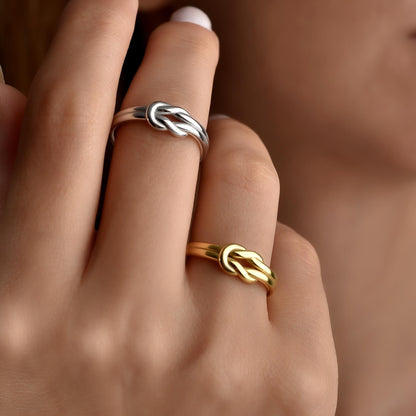 Knot ring shown from the side