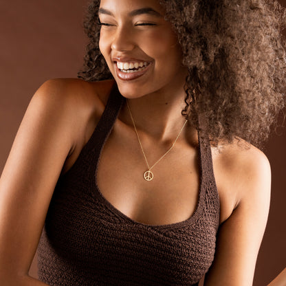 Meaningful peace sign jewelry gift for her