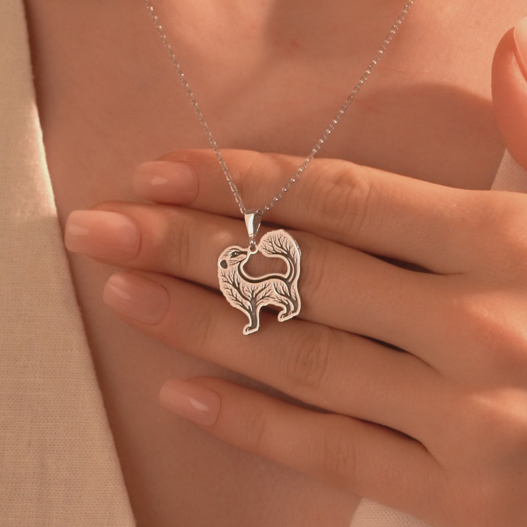 Silver Tree of Life badger pendant necklace