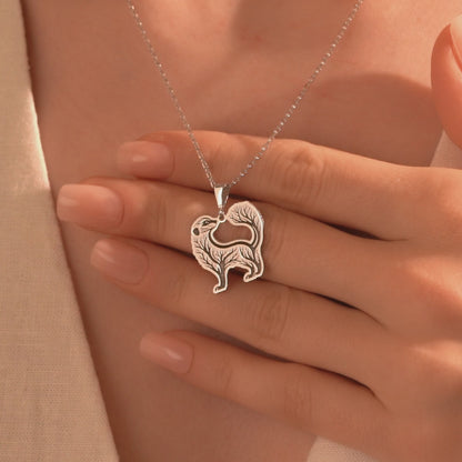 Silver Tree of Life badger pendant necklace